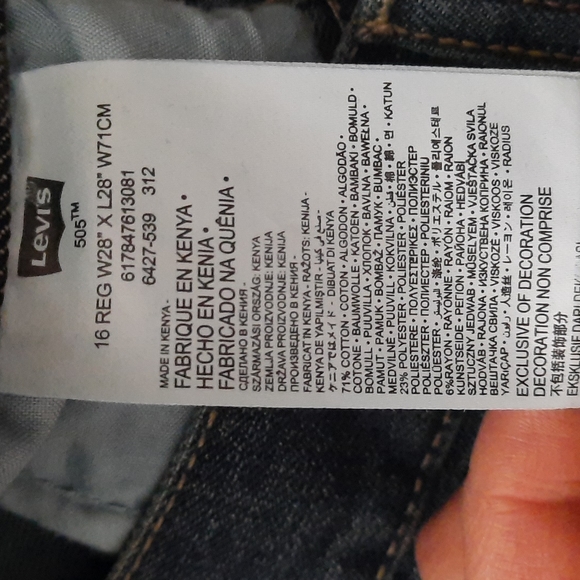 Levi's 505 Straight Fit Jeans - Picture 15 of 16